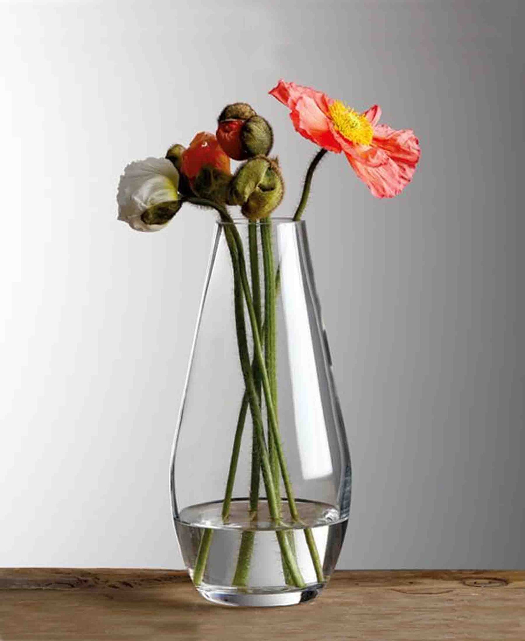 Diamante Teardrop Vase 25cm - Clear