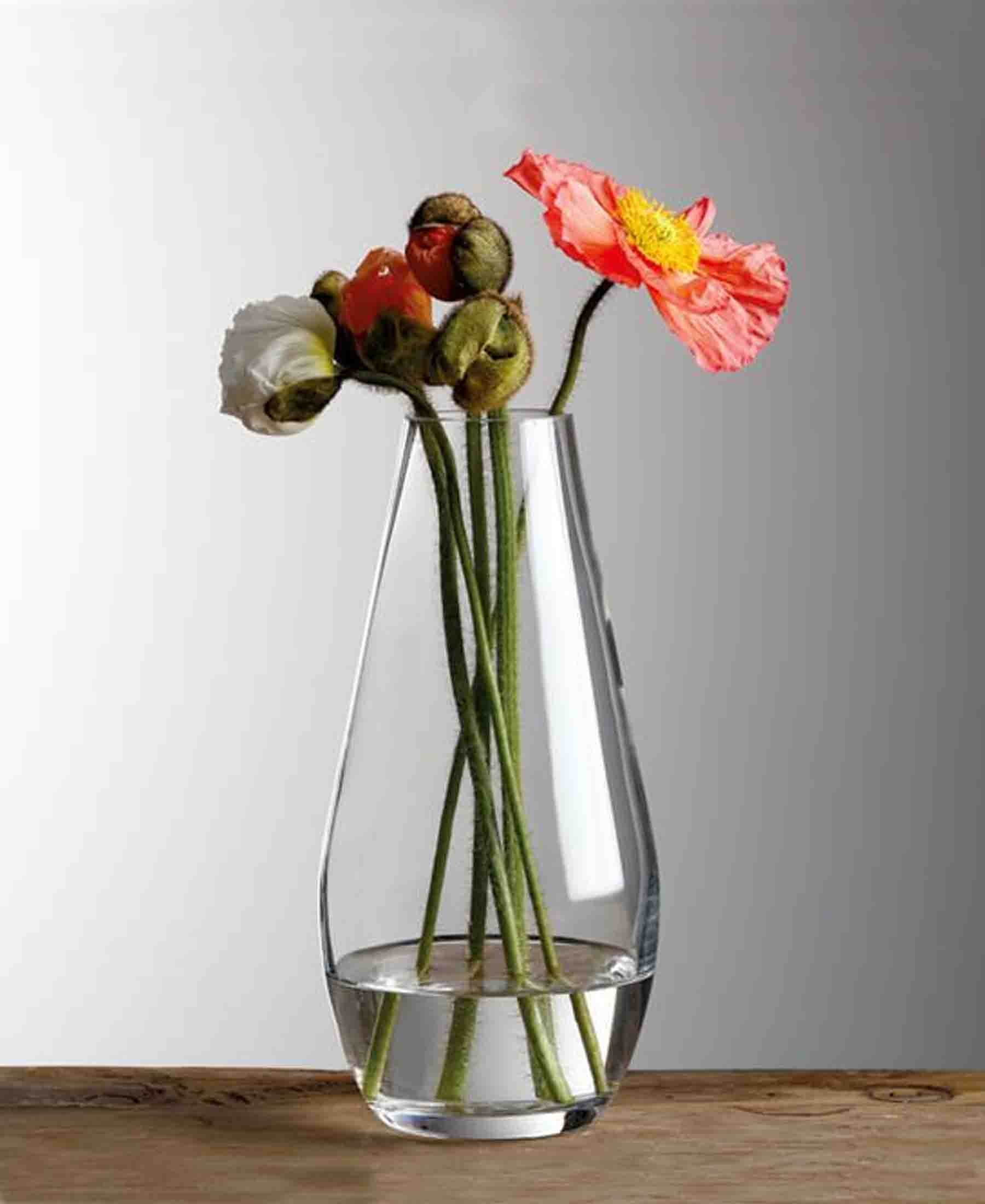 Diamante Teardrop Vase 30cm - Clear