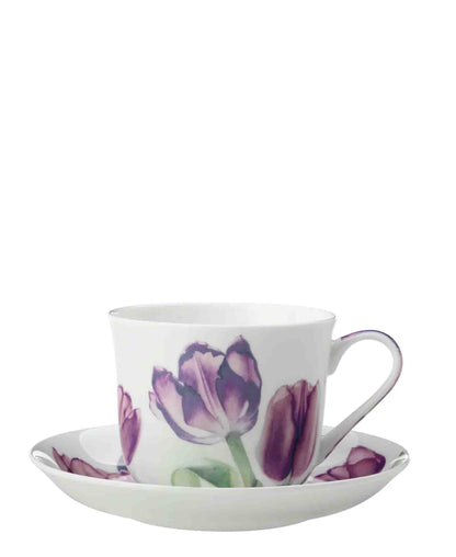 Katherine Castle Floriade Breakfast Cup & Saucer 480ML Tulips Gift Boxed