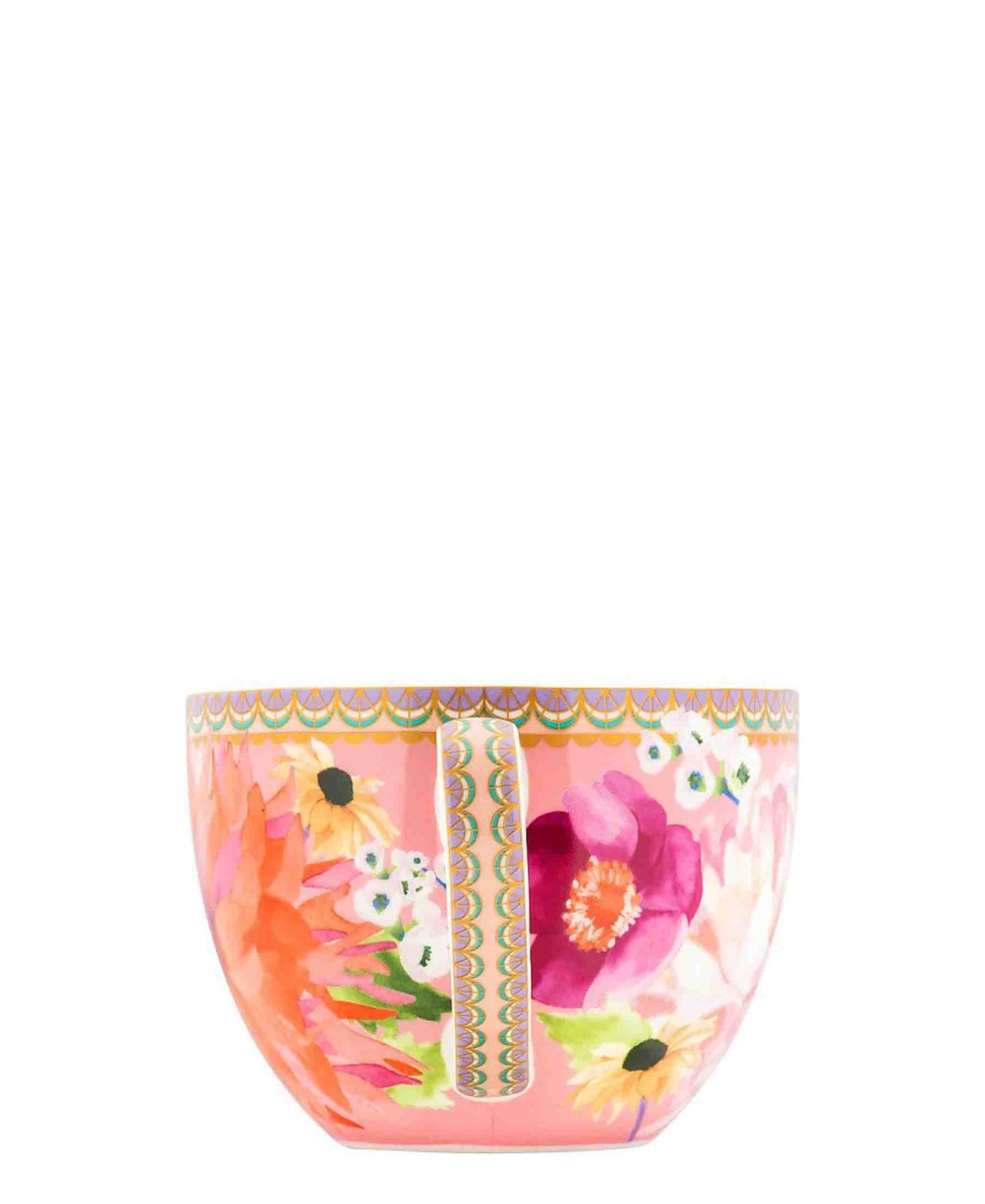 Maxwell & Williams T's & C's Dahlia Daze Breakfast Cup & Saucer 400ML - Pink