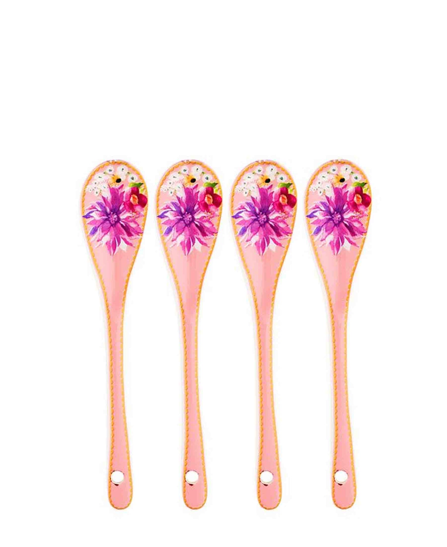Maxwell & Williams Ts & C's Dahlia Daze Ceramic Teaspoon 4 Piece Pink Gift Boxed