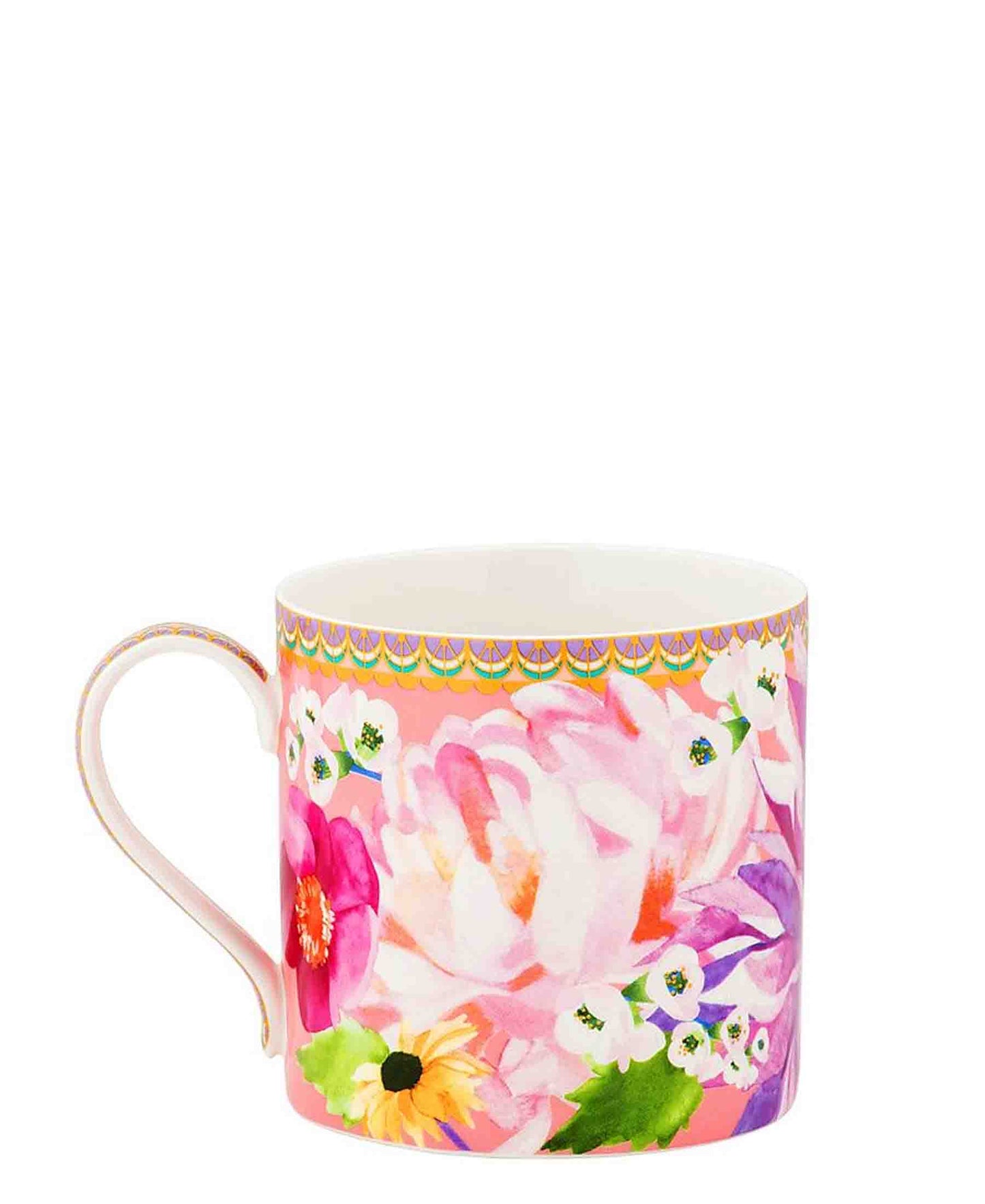 Maxwell & Williams T's & C's Dahlia Daze Mug 430ML Pink Gift Boxed