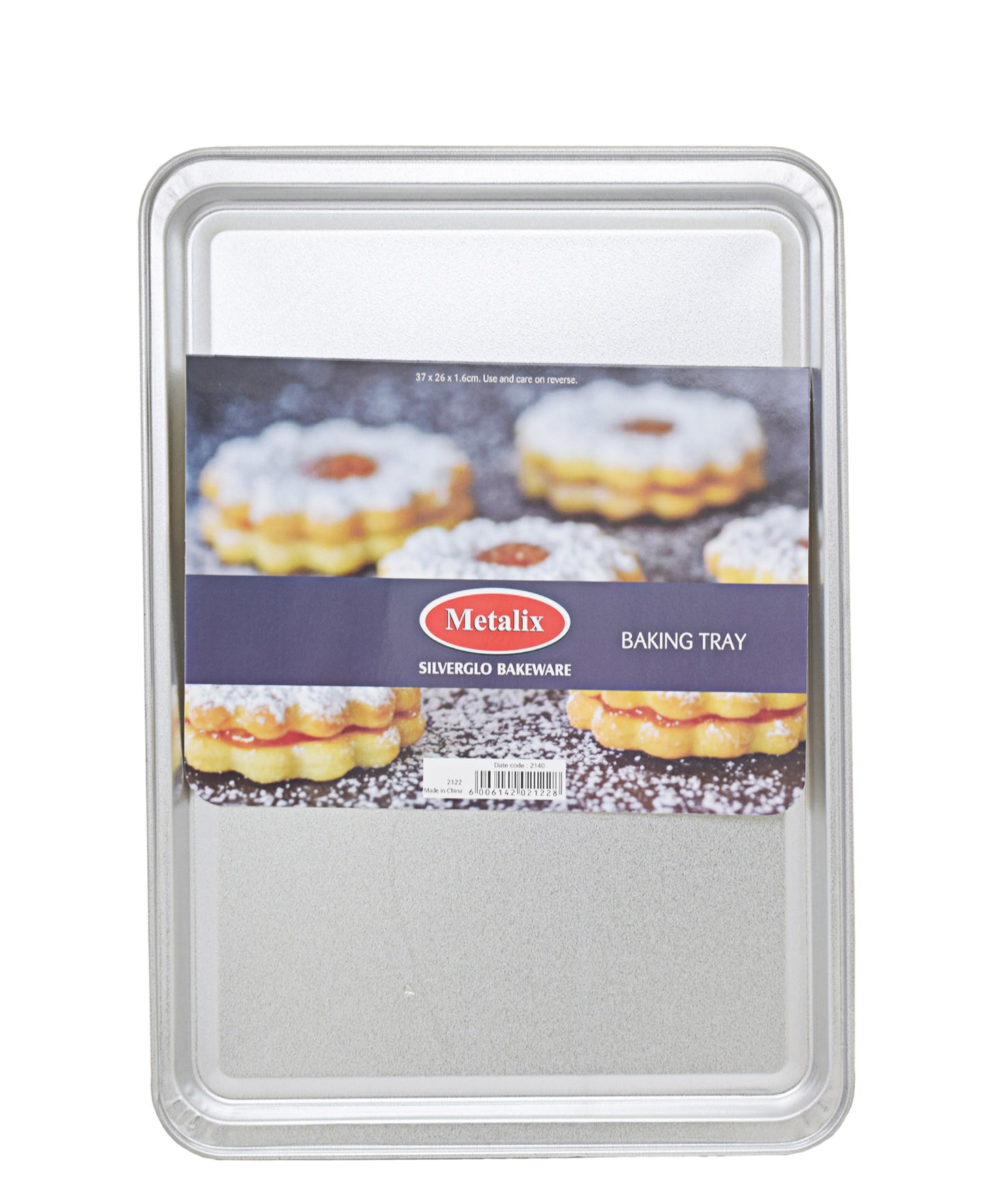 Metalix Tin Standard Baking Tray 37cm - Silver