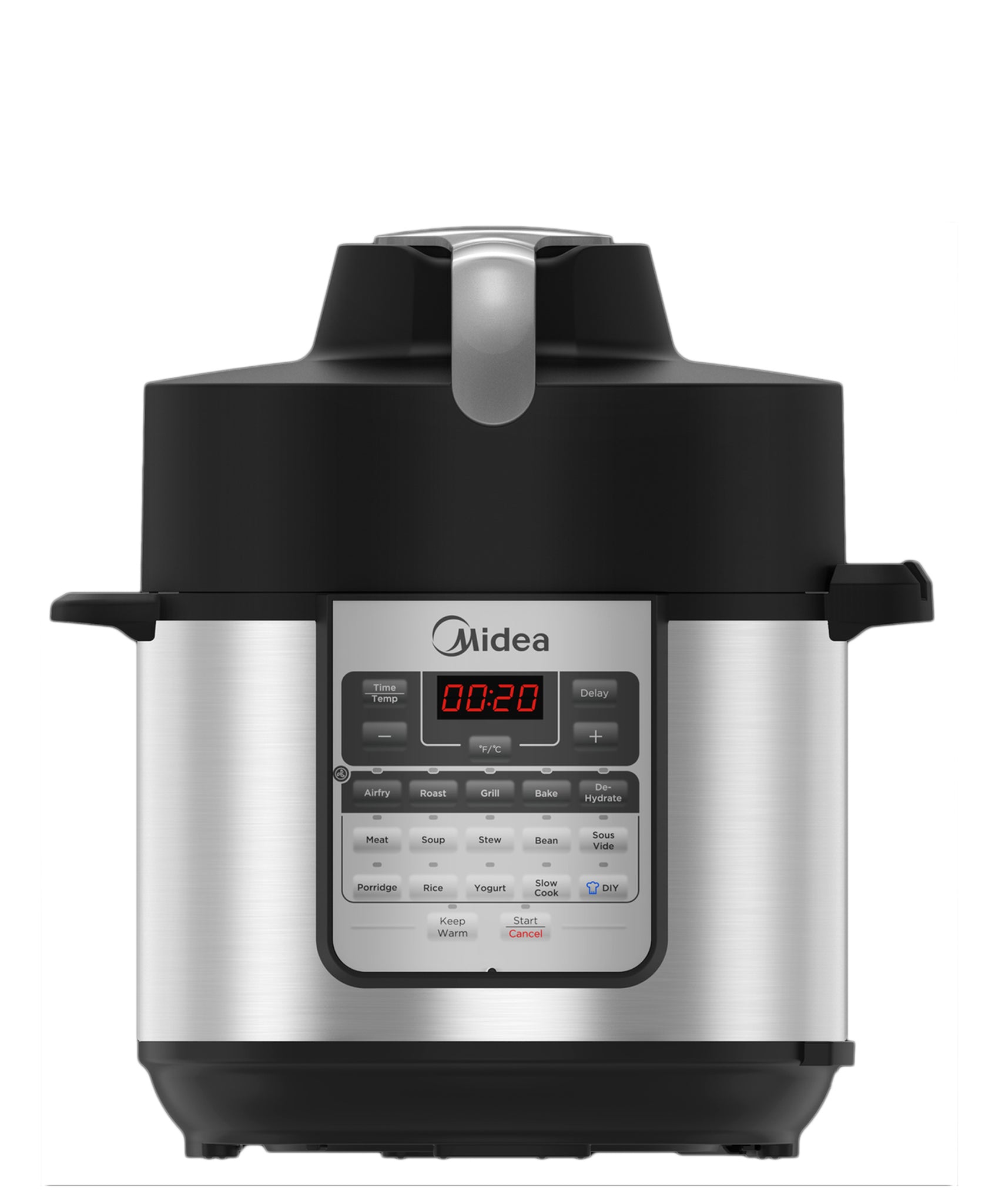 Midea 2 In 1 Pressure Cooker + Air Fryer - Silver