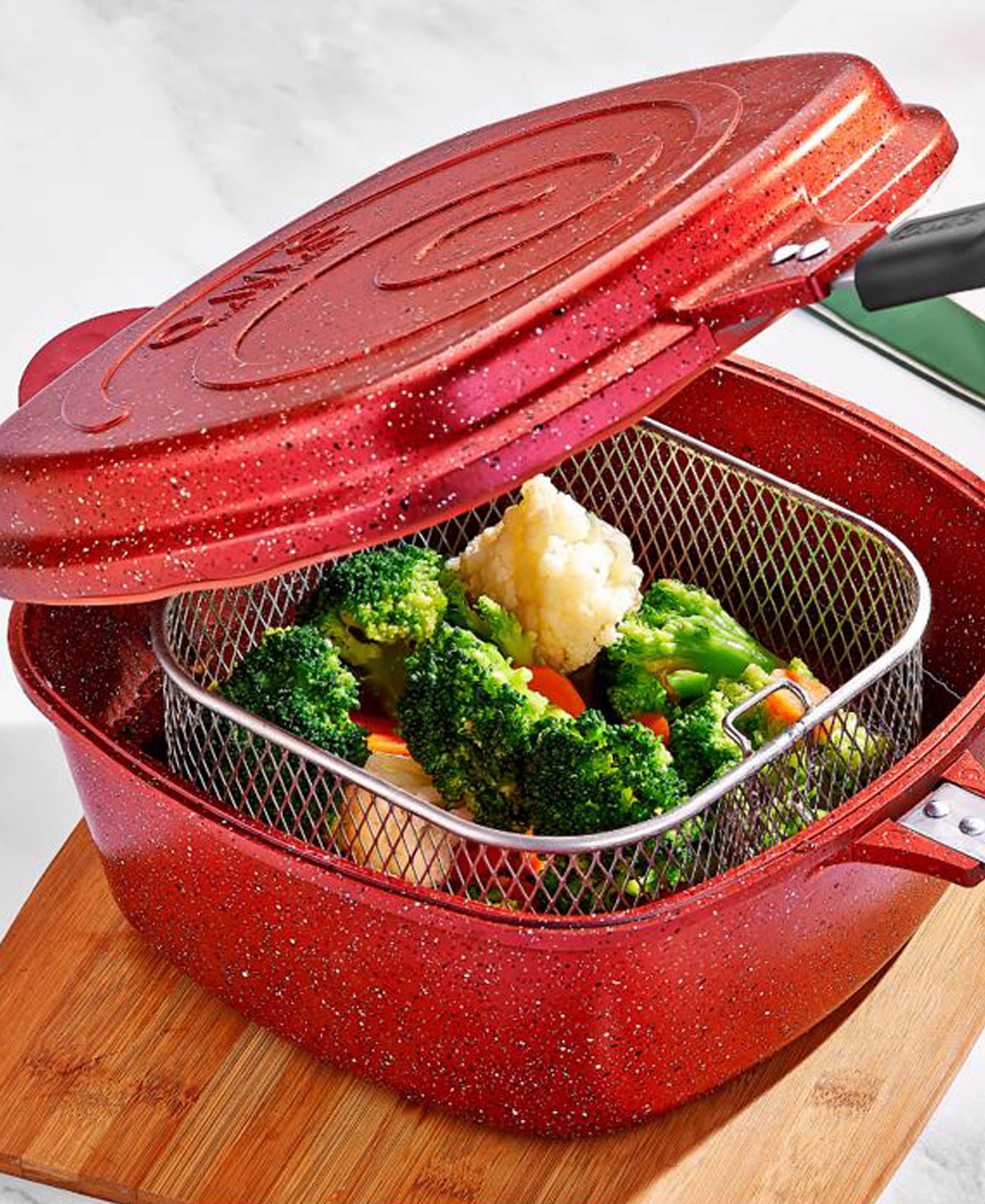 OMS 7 Piece Non Stick Granite Cookware Set - Red Or Grey