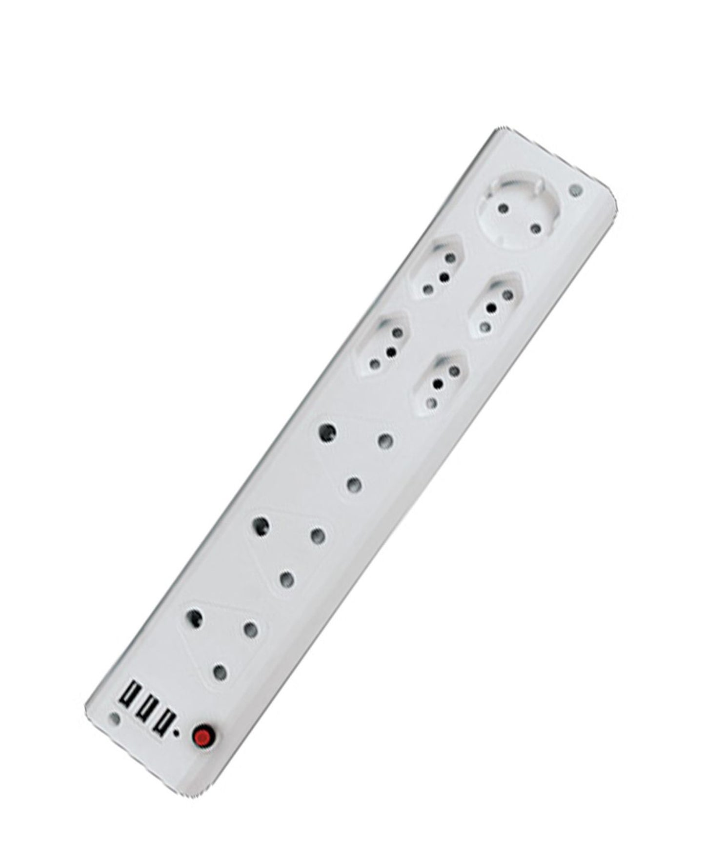 Multi Plug 8 Way + 2.1 USB Charging Ports - White