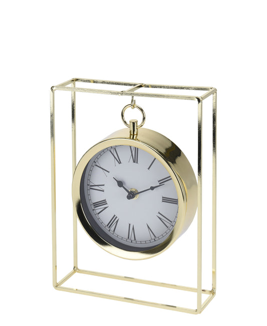 Urban Decor 25cm Standalone Hanging Clock - Gold