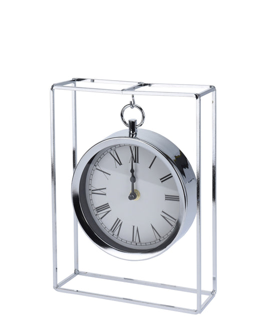 Urban Decor 25cm Standalone Hanging Clock - Silver