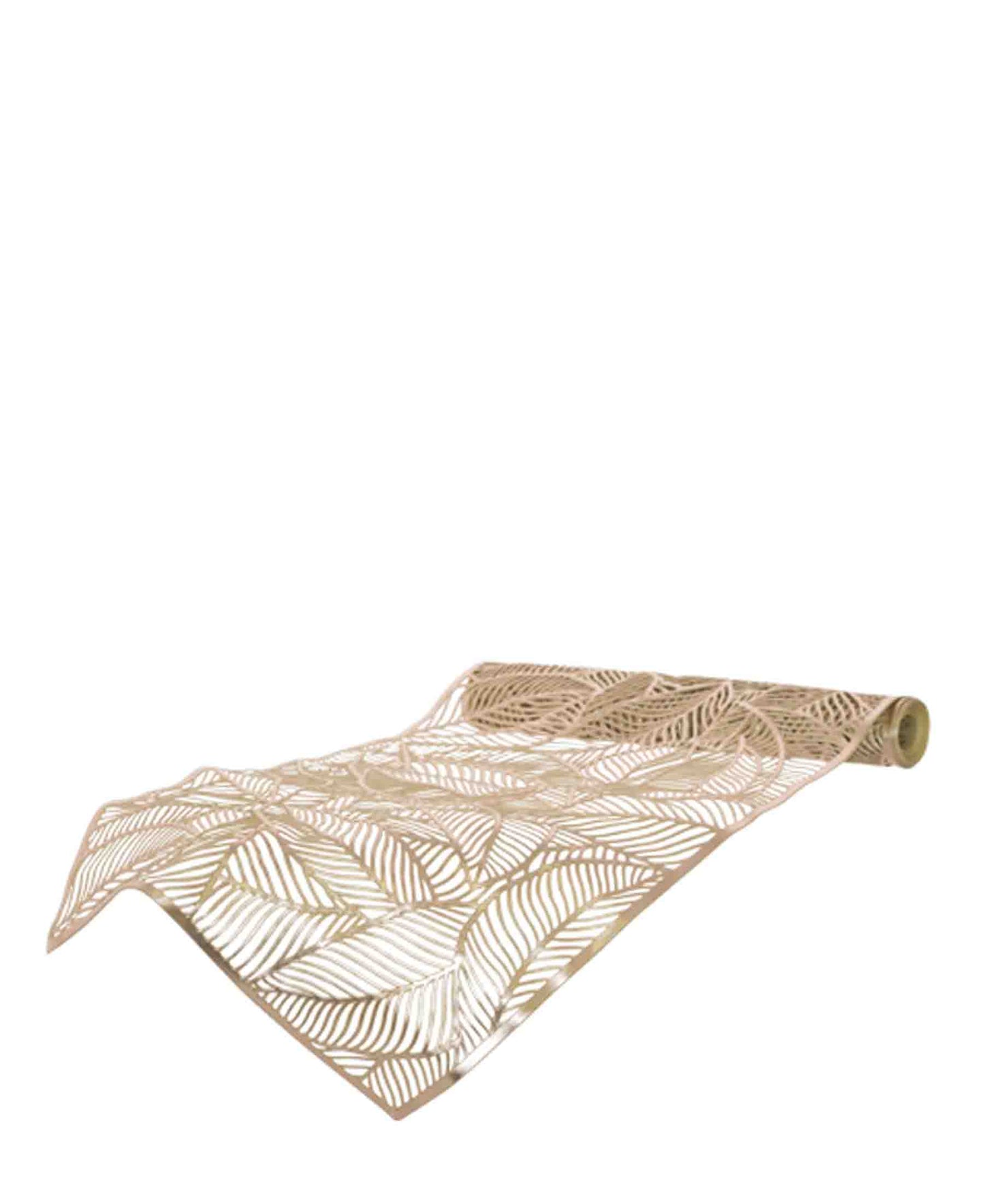 Urban Decor 35cm Leaf Print Table Runner - Champagne