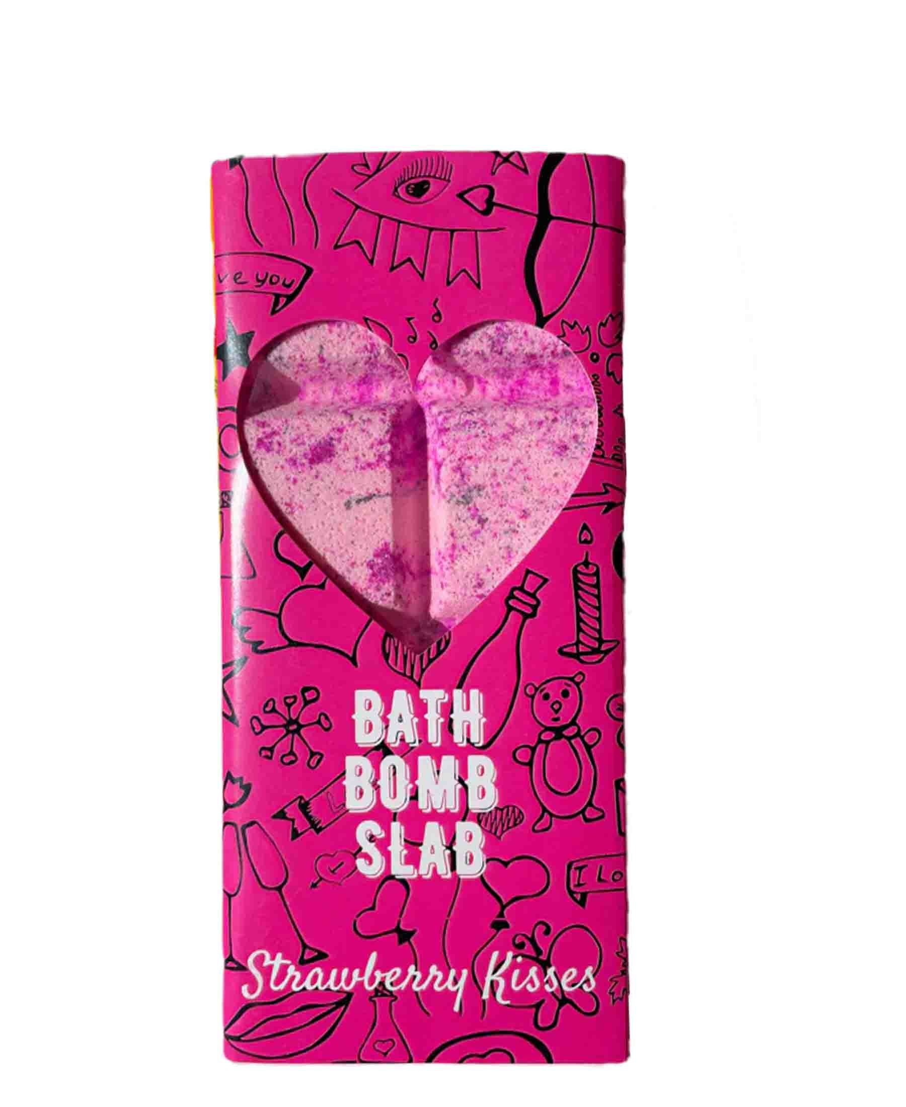 Strawberry Kisses Slab Bath Bomb
