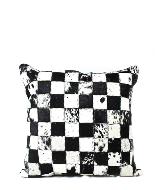 Nguni Hide Scatter Cushion  1 Piece - White