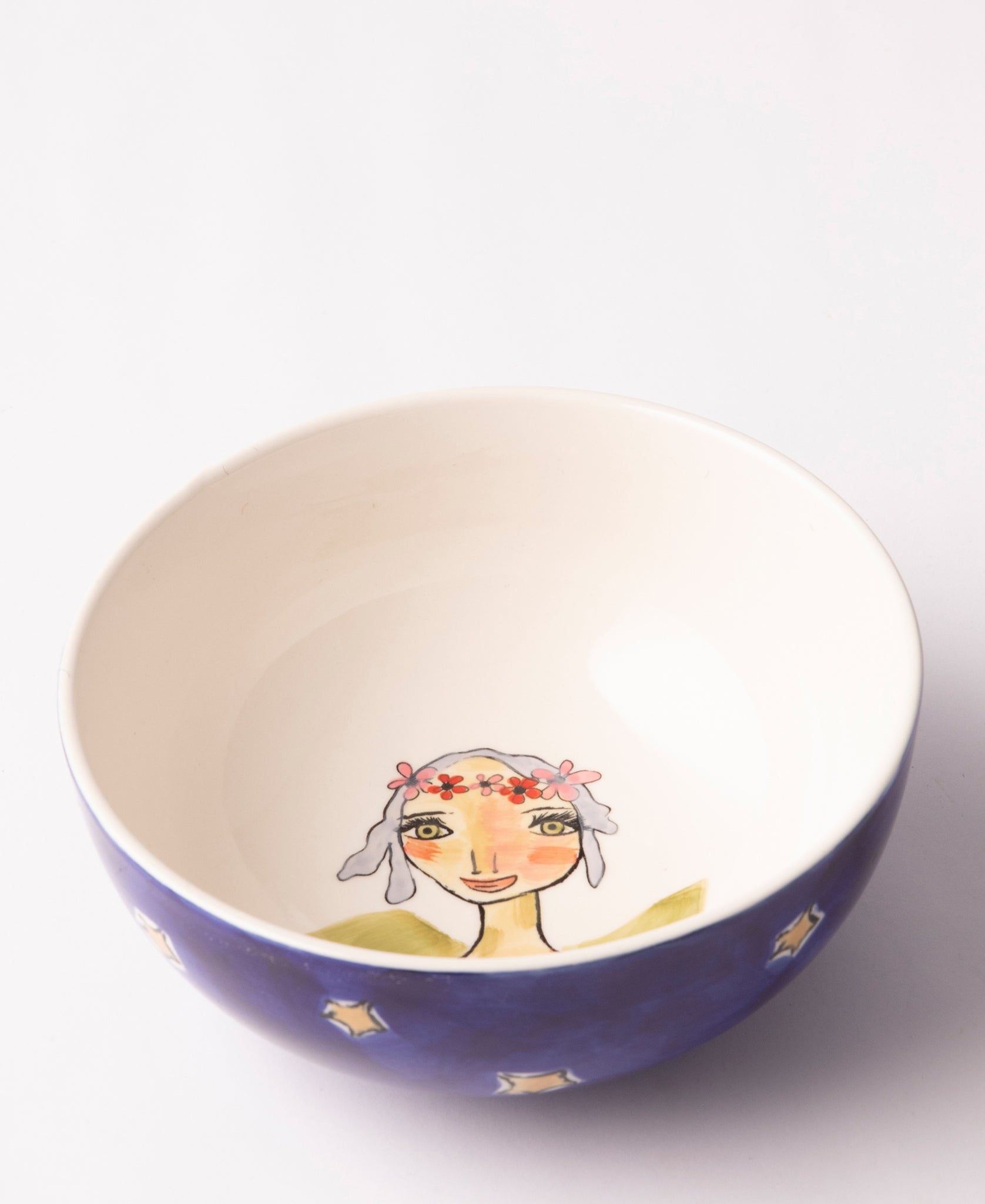 Olivia Live Your Dreams Cereal Bowl - Blue & White