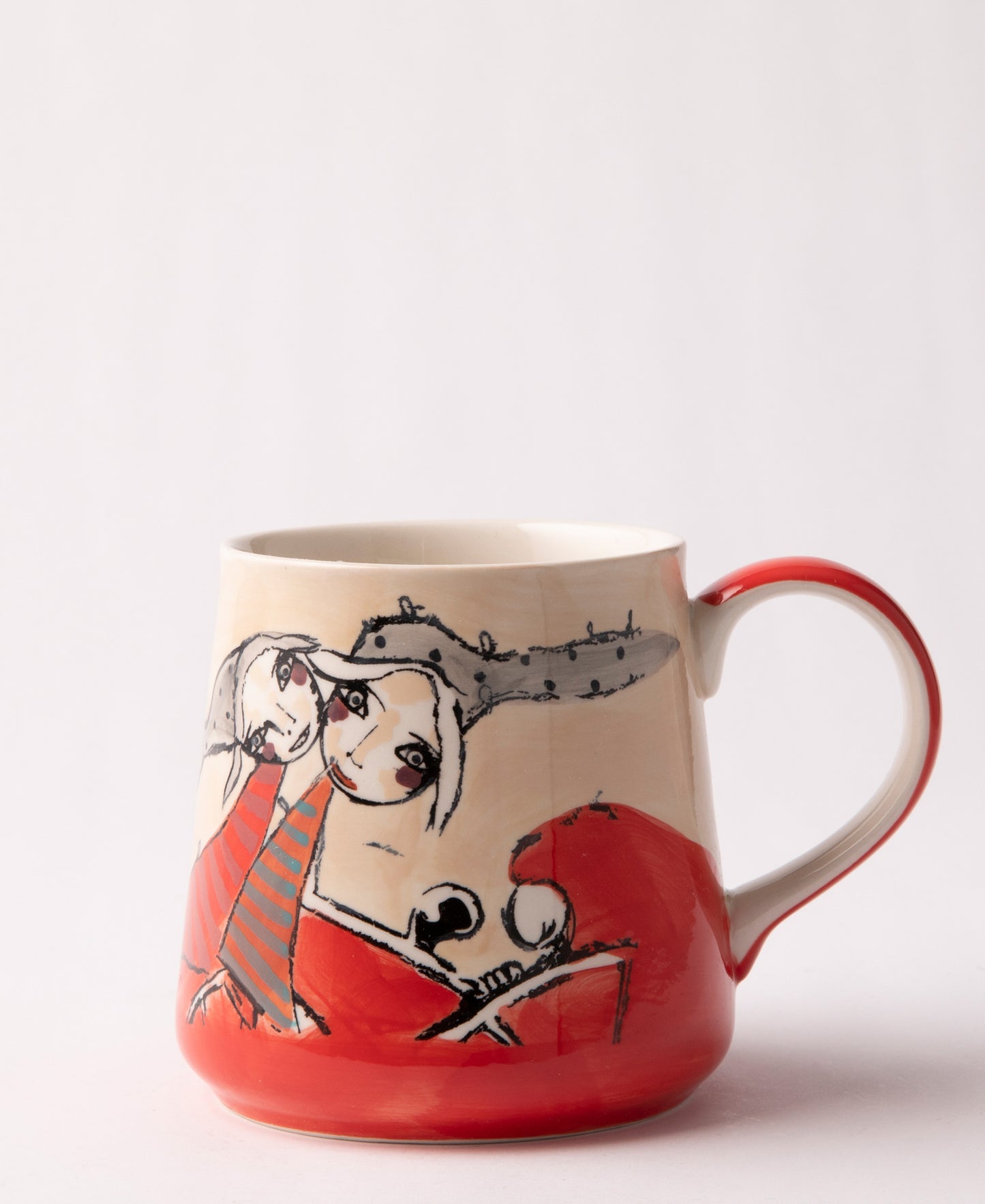 Olivia You & Me Mug - Cream & Red