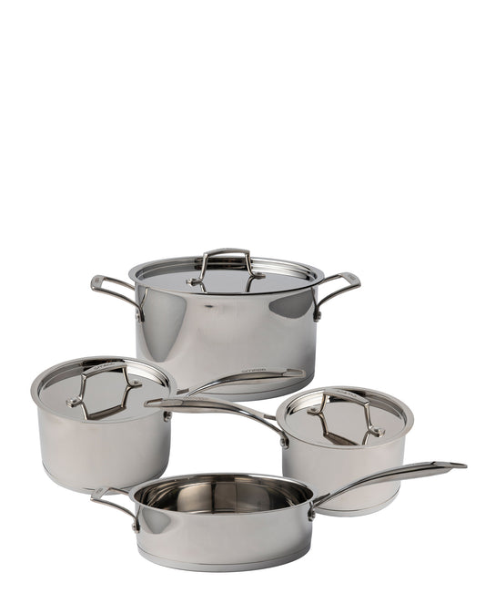 Omada 7 Piece Stainless Steel Cookware Set - Silver