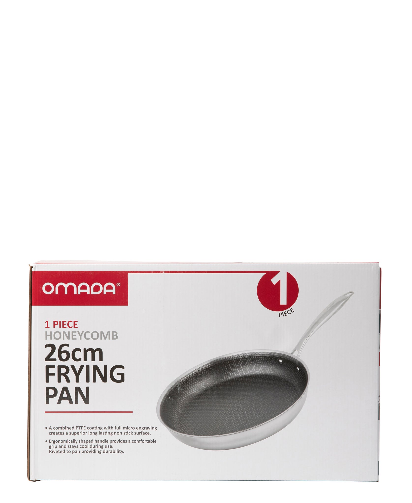 Omada 26cm Fry Pan With Honeycomb Coating - Silver