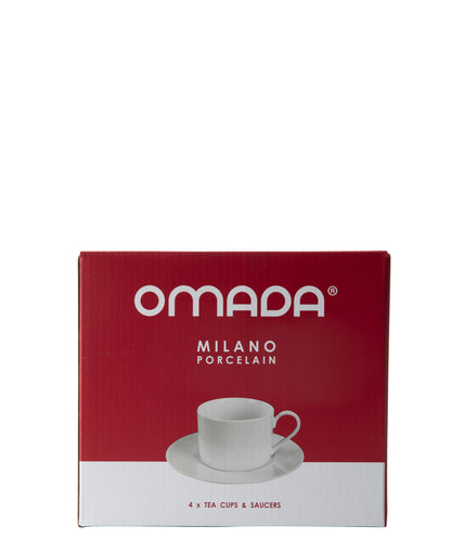 Omada Maxim Cup & Saucer 4 Piece - White