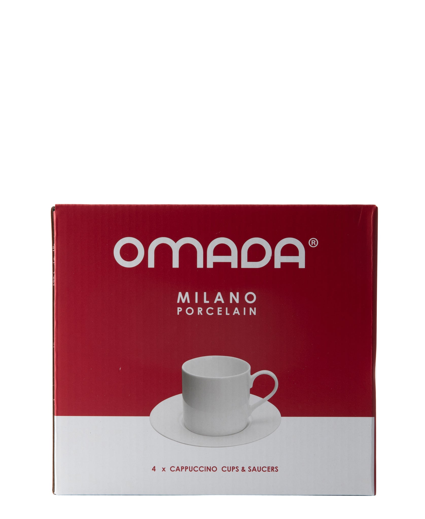 Omada Maxim Cappuccino Cup & Saucer 4 Piece - White