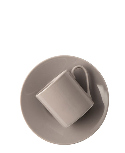 Omada Maxim Espresso Cup & Saucer 4 Piece - Light Grey