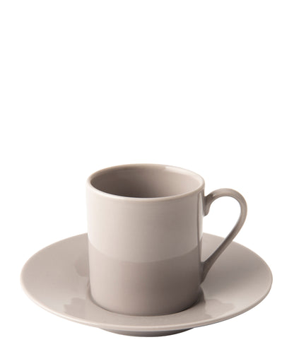 Omada Maxim Espresso Cup & Saucer 4 Piece - Light Grey