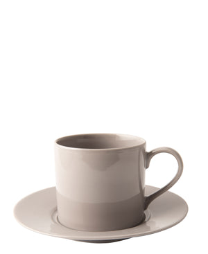 Omada Maxim Cappuccino Cup & Saucer 4 Piece - Light Grey
