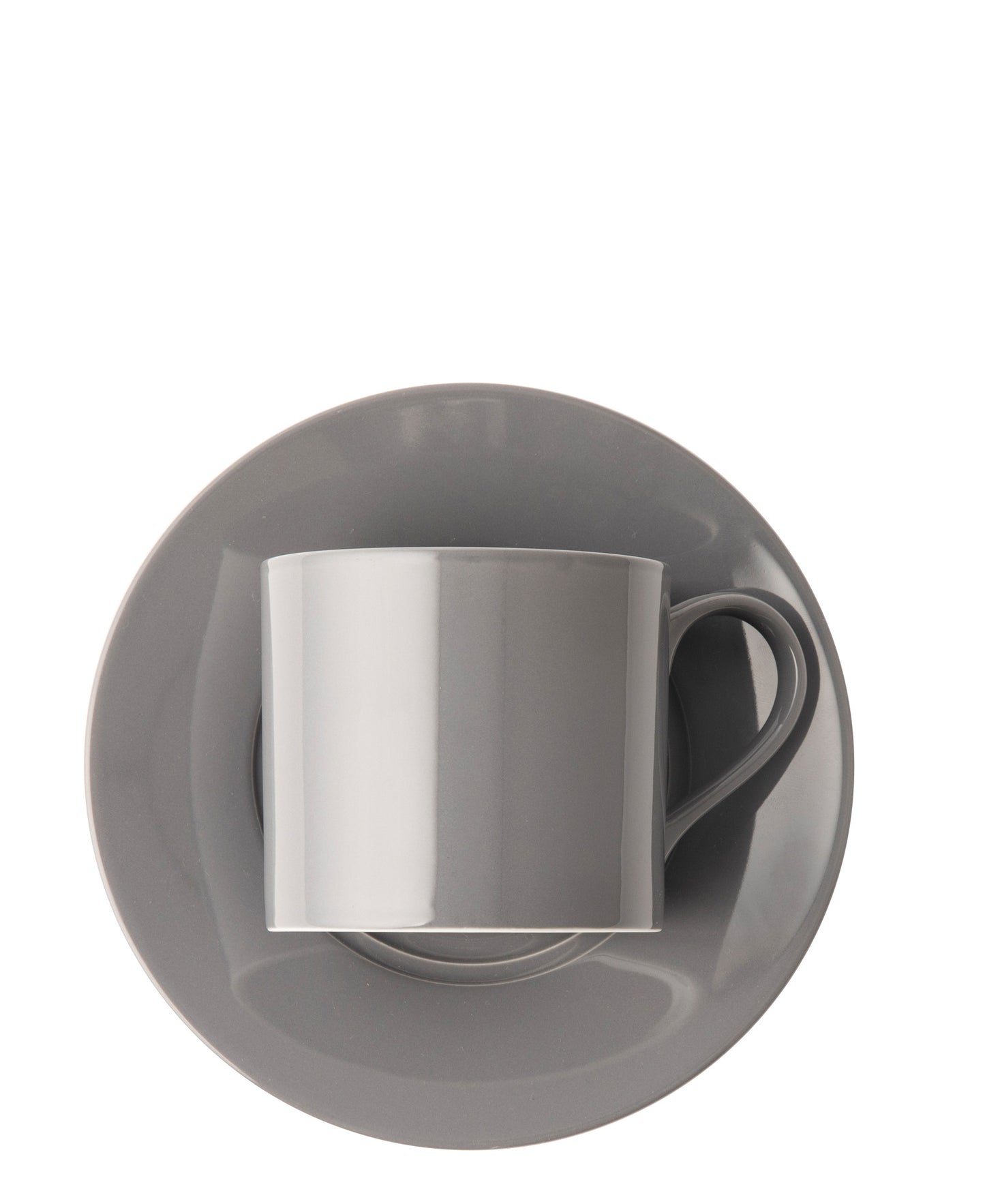 Omada Maxim Cappuccino Cup & Saucer 4 Piece - Dark Grey