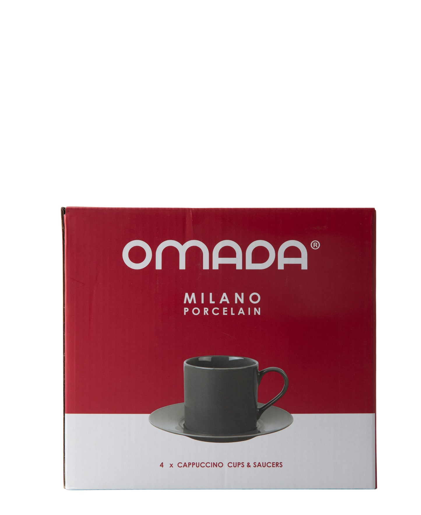 Omada Maxim Cappuccino Cup & Saucer 4 Piece - Dark Grey