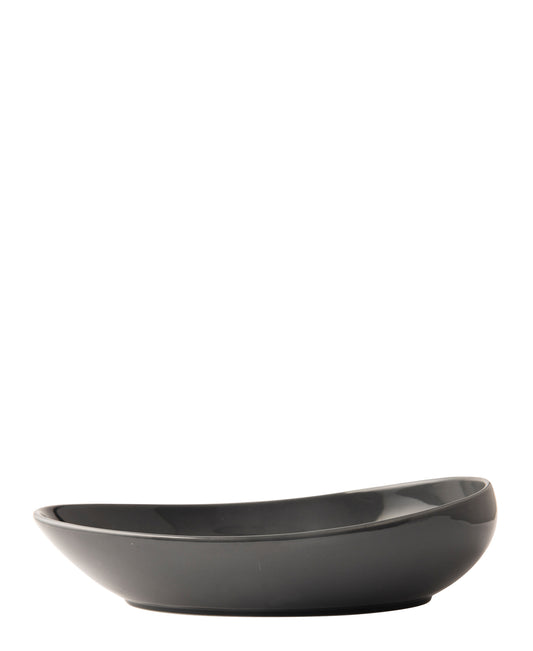 Omada Irregular 29.8cm Oval Plate - Dark Grey