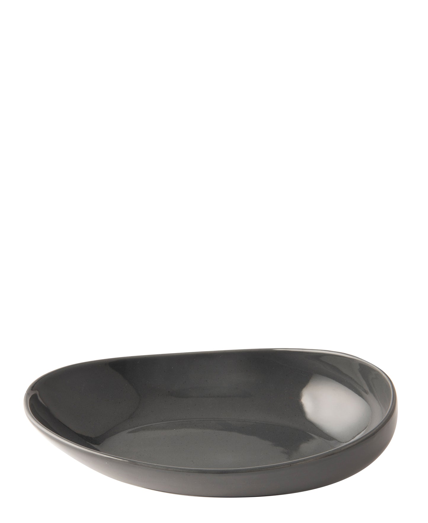 Omada Irregular 29.8cm Oval Plate - Dark Grey