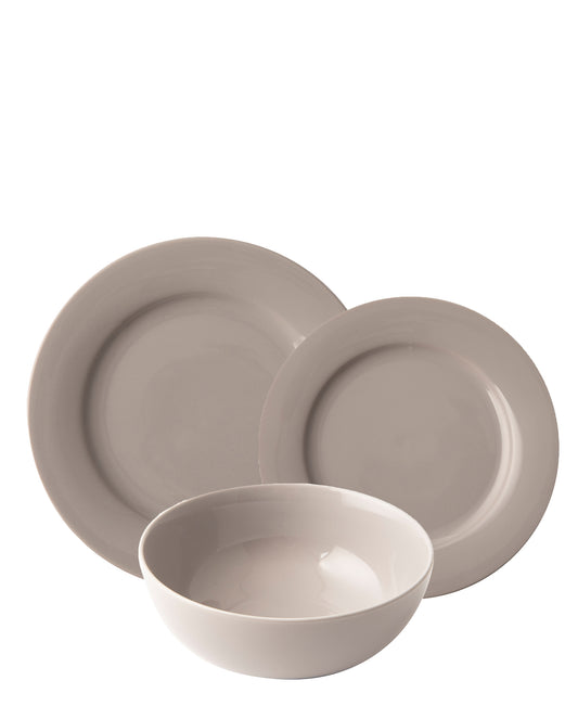 Omada Porcelain 12 Piece Dinner Set - Light Grey