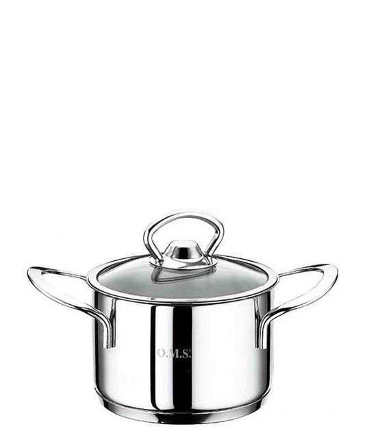 OMS Mini 16 x 5cm Stainless Steel Casserole - Silver