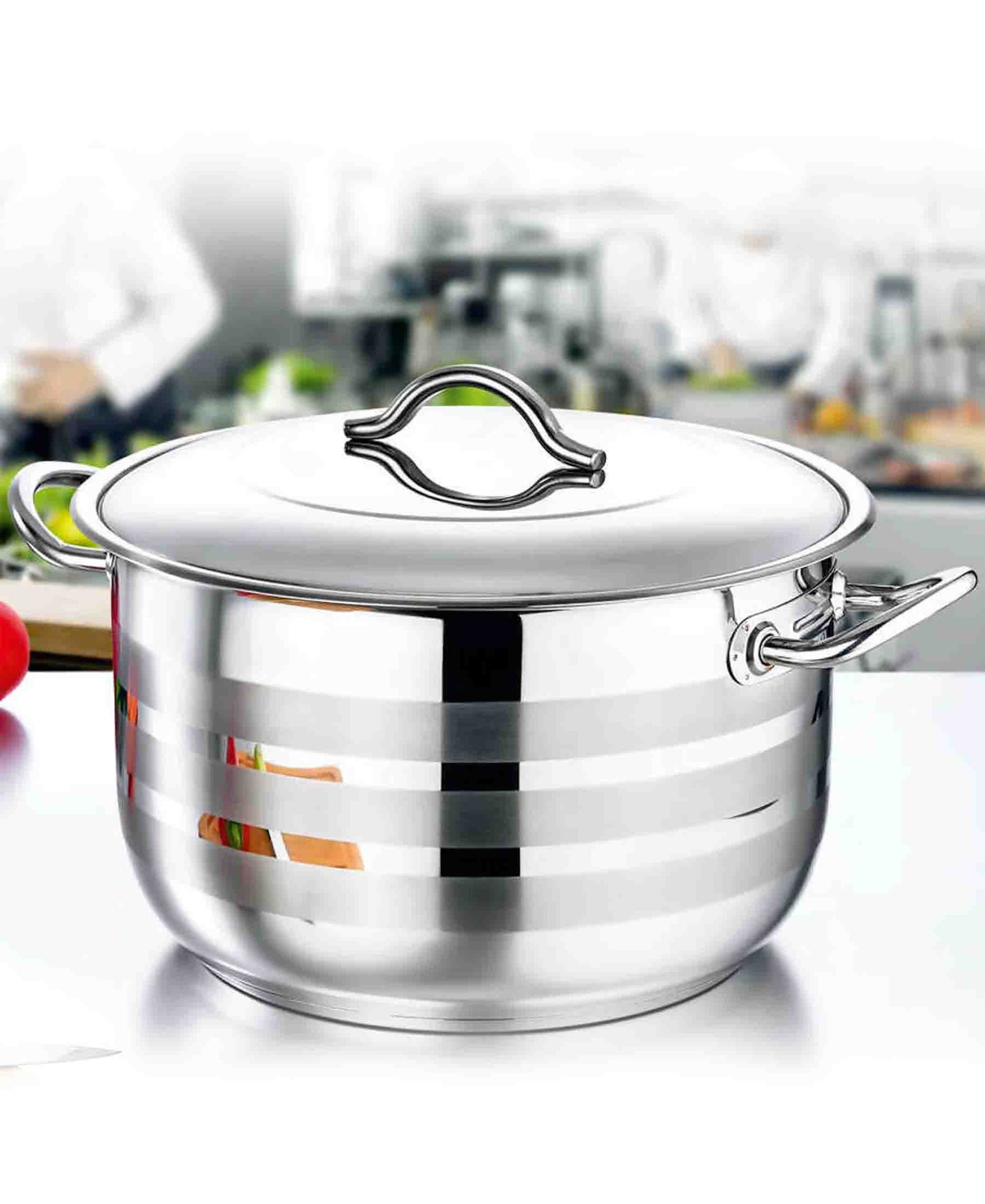 OMS 34cm Stainless Steel Casserole - Silver