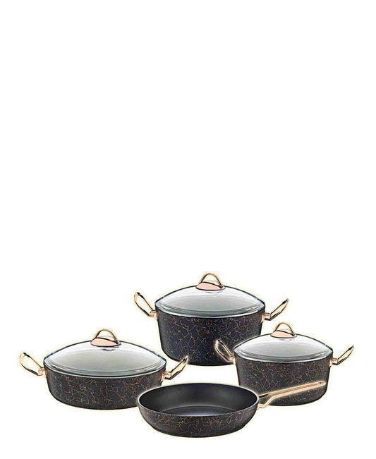 OMS 7 Piece Colonna Cookware Set - Black & Copper