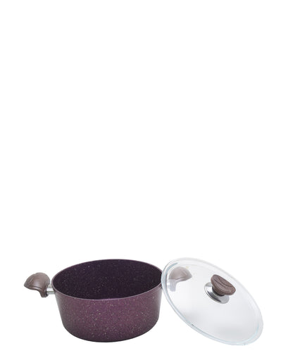 OMS 7 Piece Granite Cookware Pot Set - Purple