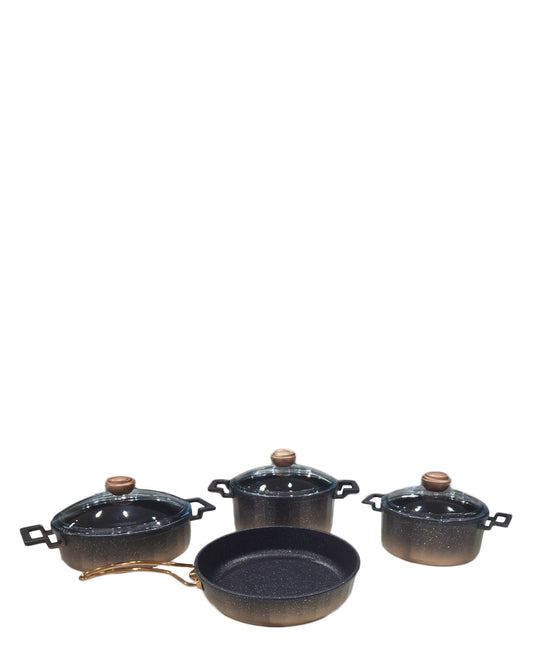 OMS 7 Piece Granite Cookware Pot Set - Copper