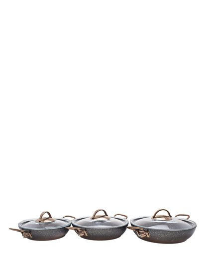 OMS Granite 6 Piece Sahan/Egg Pan Set - Copper