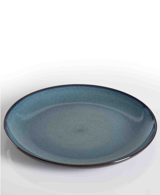 Omada Reactive Glaze Dinner Plate - Blue