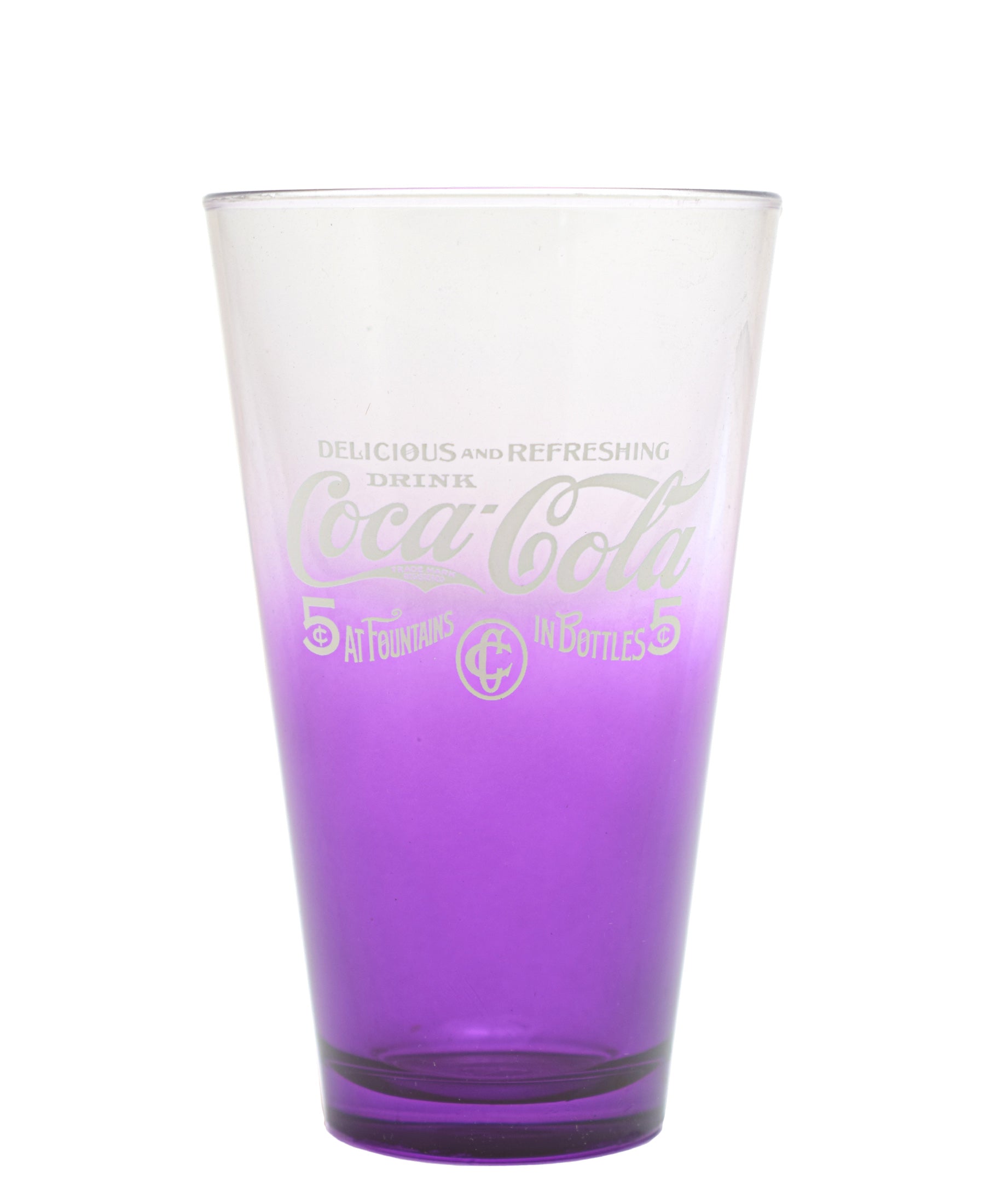 Retro Coca Cola Glass Set Of 5 - Purple