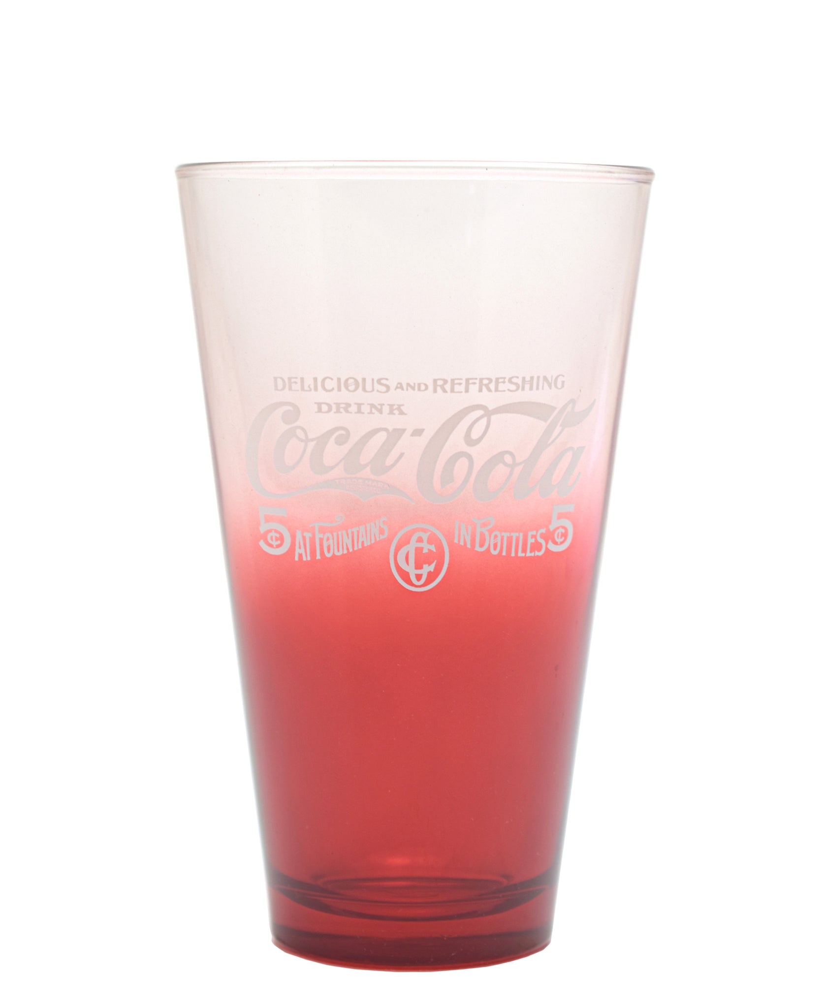 Retro Coca Cola Glass Set Of 5 - Red