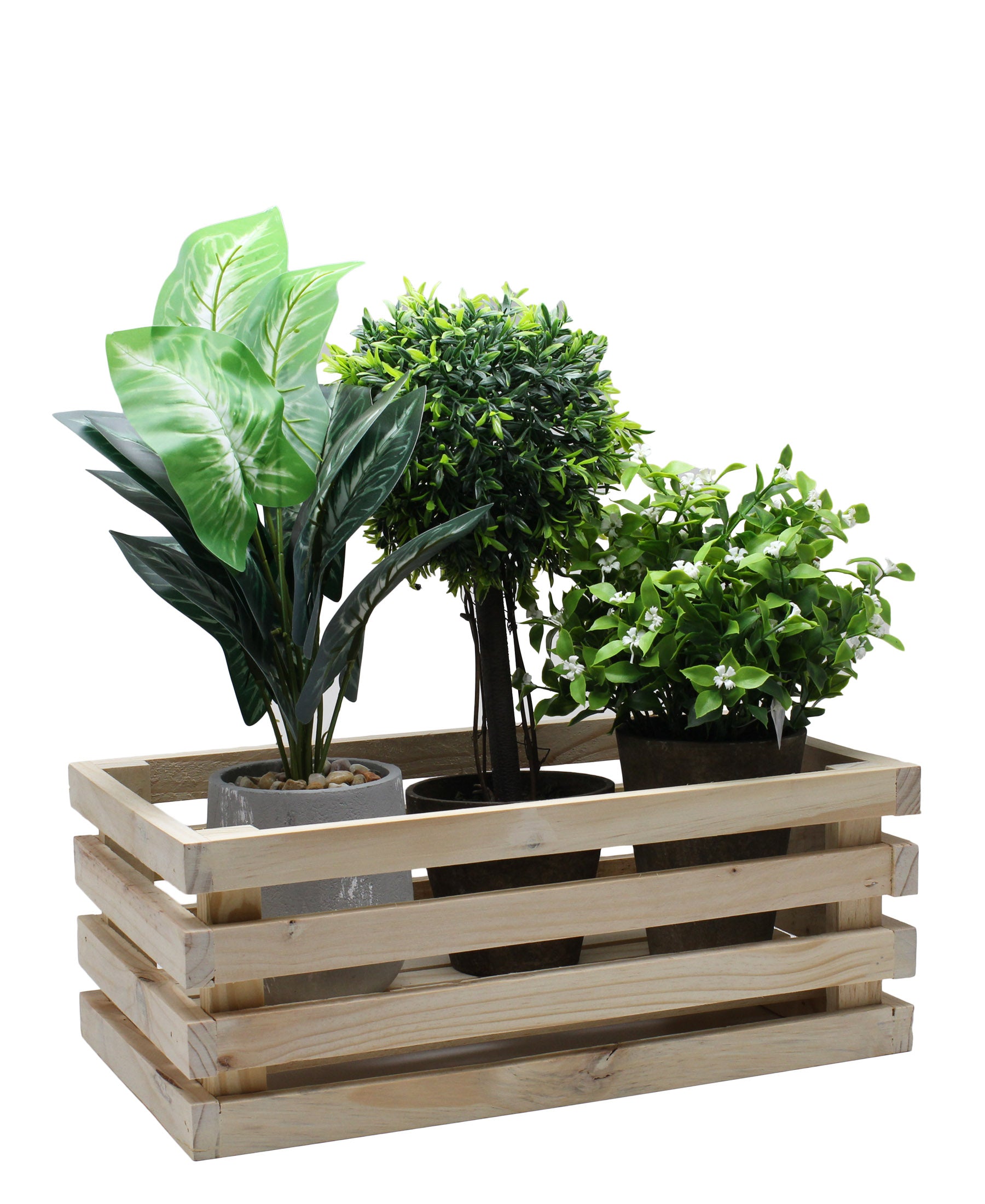 Nu Pine Small Plant Boxes Set Of 3 - Oak