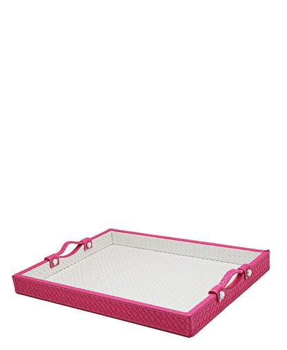 Urban Decor Leather Tray - Pink