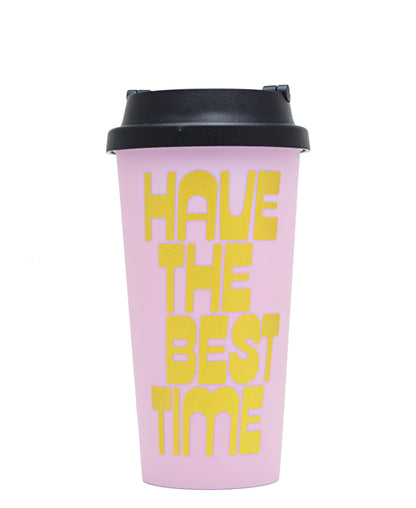 Kitchen Life Have The Best Time Flask - Pink