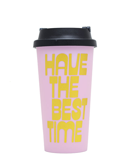 Kitchen Life Have The Best Time Flask - Pink