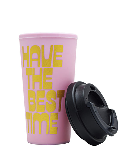 Kitchen Life Have The Best Time Flask - Pink