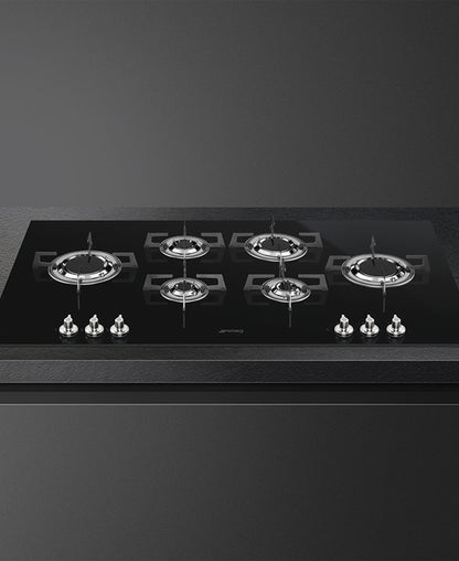 Smeg Dolce Stil Novo Laminar Flame Gas Hob - Black