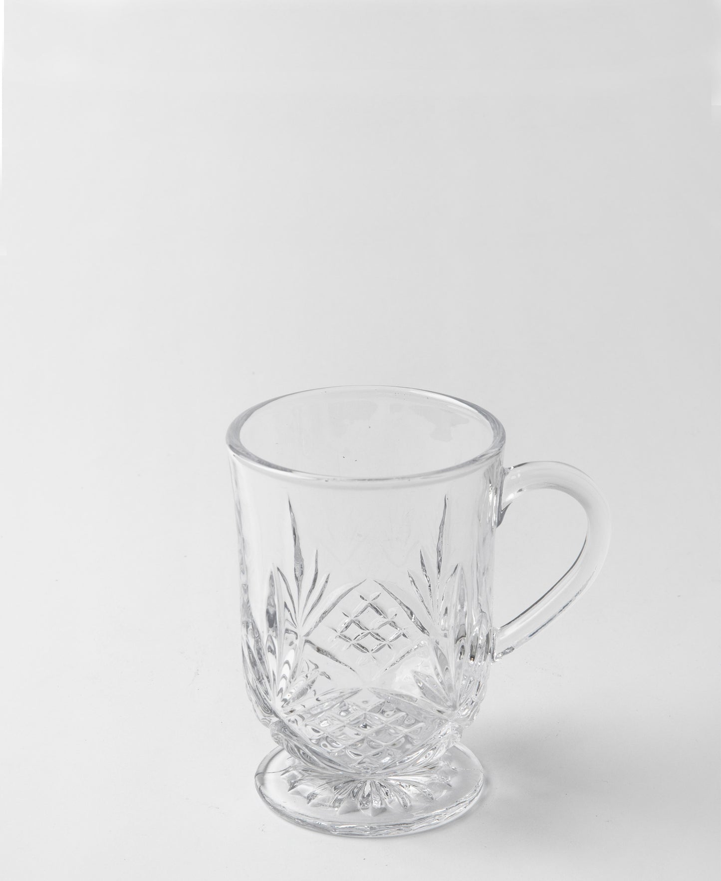 Paris Collection 4 Piece Footed Coffee Mug - Clear