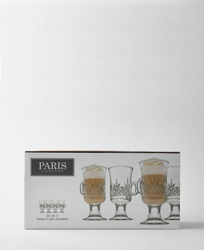 Paris Irish Coffee Mug 4 Piece - Transparent