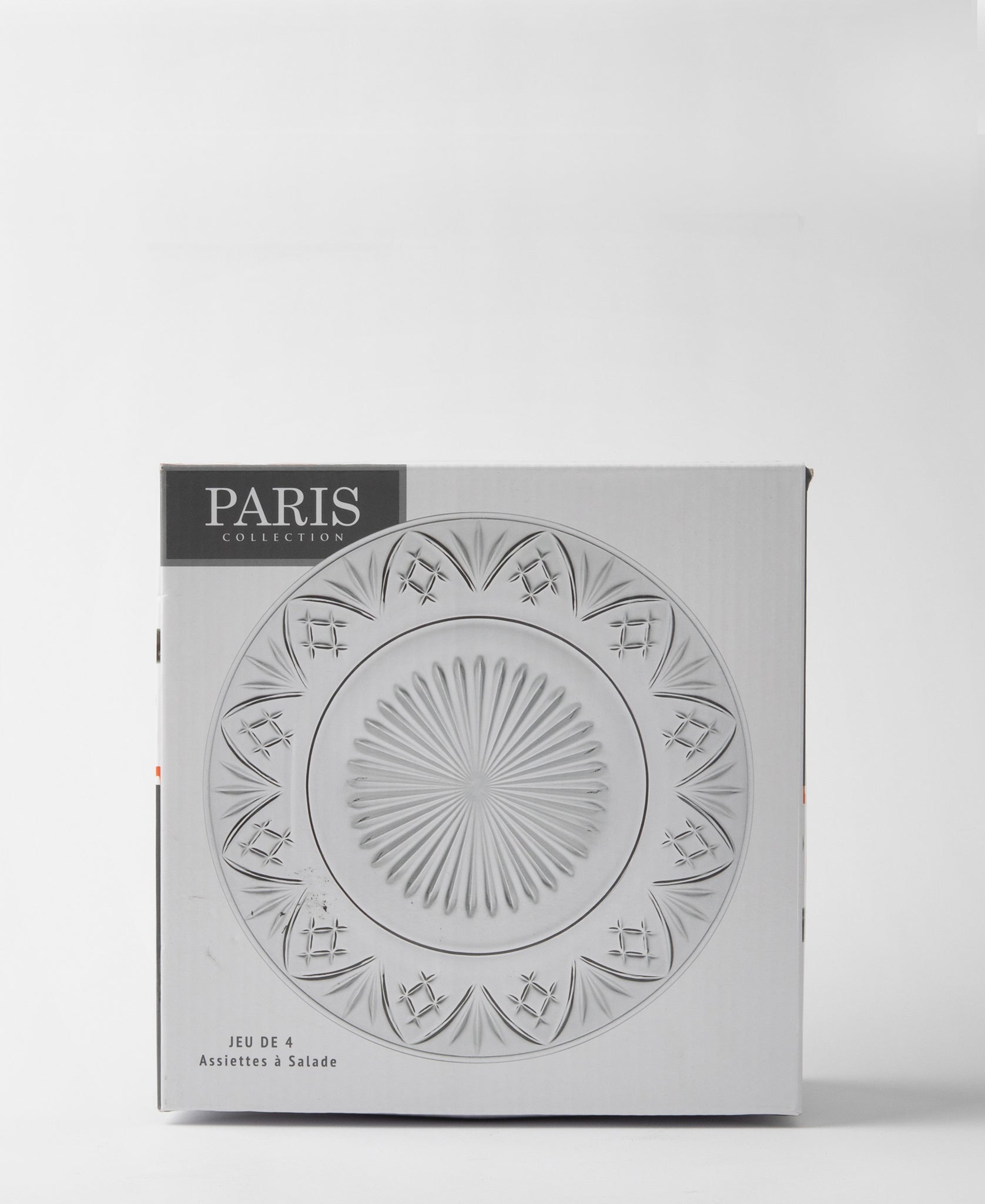Paris Collection 4 Piece Side Plates - Transparent