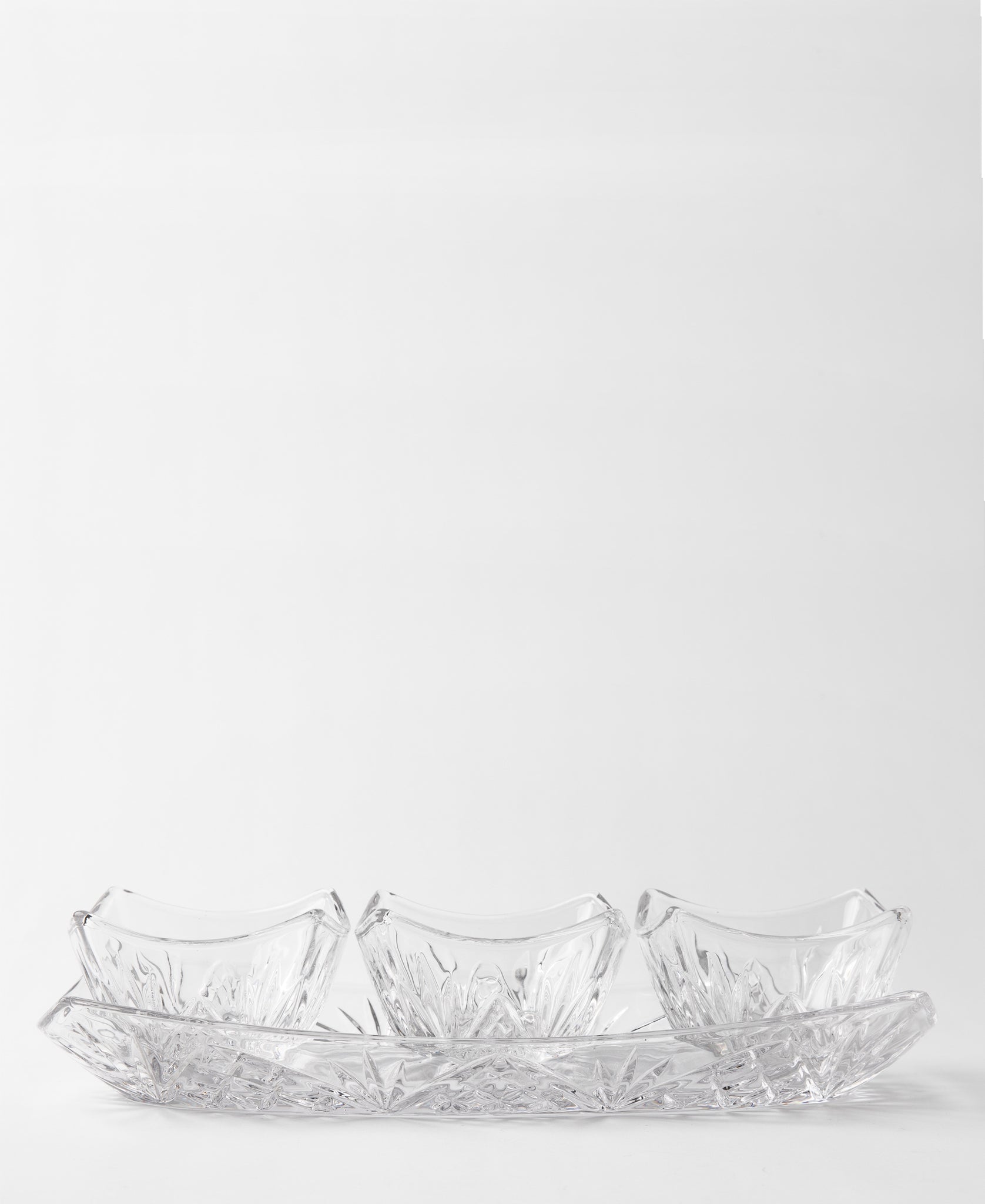 Paris Collection Tray With 3 Bowls - Transparent