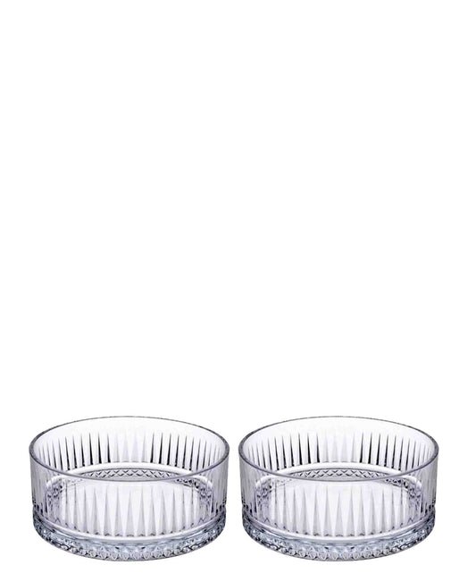 Pasabahce 2 Piece Snack Bowl Set - Clear