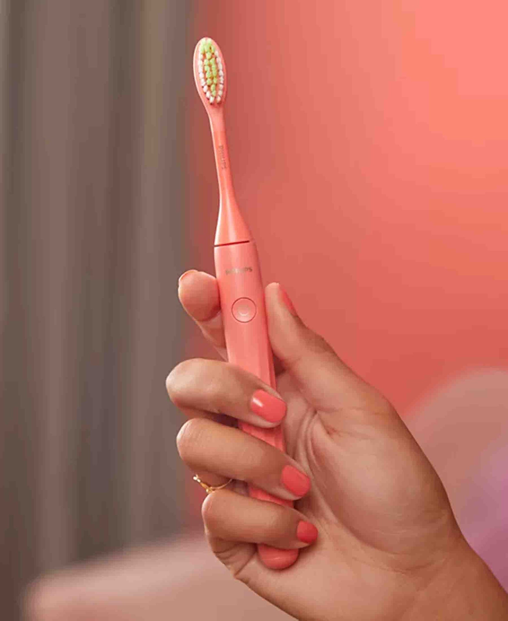 Philips One Battery Powered Toothbrush Coral The Culinarium